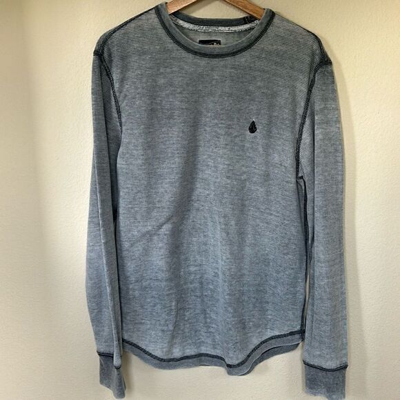Volcom Vintage Gray Thermal Long Sleeve Shirt Y2K size large - Picture 1 of 7